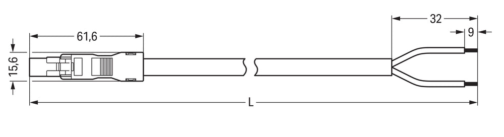Câble De Connexion Préassemblé 2x1.5mm² Bleu 3M - 891-8382/266-301
