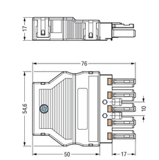 Wago 770-305 Prise 5 Pôles Avec Protection Contre La Traction - 770-305
