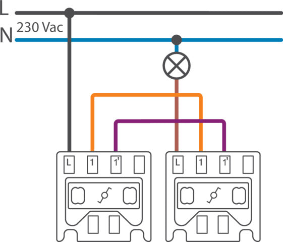 Niko Interrupteur À Deux Voies Base 16A 250V Avec Bornes À Vis - 170-71661