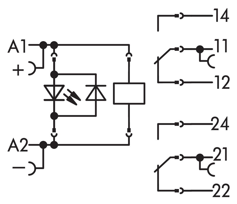 Module De Relais Wago 788-312 24VDC Double Changement De Contact - 788-312