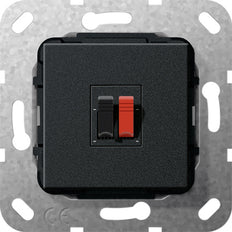 Gira Insert De Connexion De Haut-Parleur 1-Gang Noir - 569210