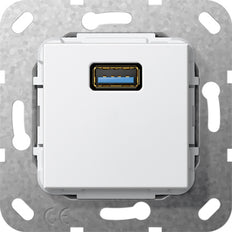 Gira Câble De Dérivation USB 3.0 Type A Insert Blanc Pur - 568303