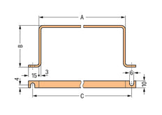 Barre De Bus En Cuivre En Forme De U WAGO 10x3mm Pour 5 Modules IO - 790-190 [25 Pièces]