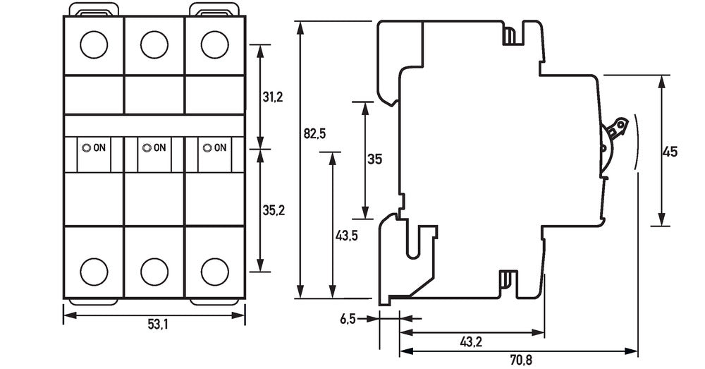 Doepke DLS 6i 32A 3-Pole Circuit Breaker 10kA C-Curve - 09916296