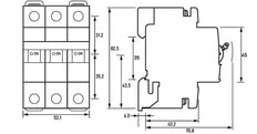 Disjoncteur Doepke DLS 6i 32A 3-Poles 10kA C-Courbe - 09916296