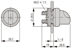 Eaton Rmq-Titan Interrupteur Sélecteur Illuminé 2-Positions Rouge - 216814