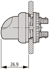 Eaton Rmq-Titan Interrupteur Sélecteur Illuminé 2-Positions Rouge - 216814