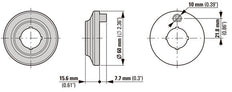 Eaton M22 Anneau Illuminé LED 60mm 24VAC/DC Jaune - 121477