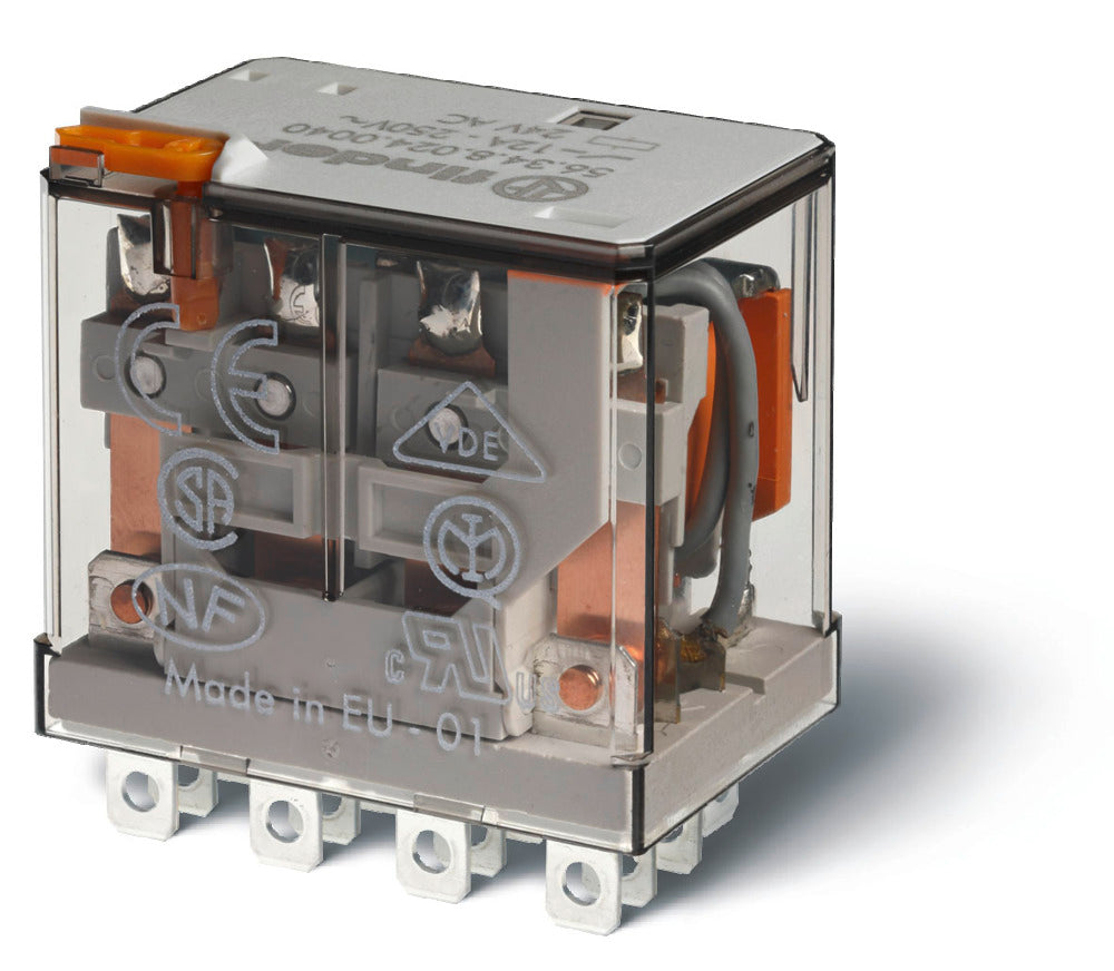 Finder 56.34 Relais De Puissance Miniature 4CO 12A 24VDC - 56.34.9.024.0040