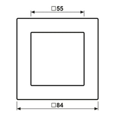 Jung Verre Capot Cadre Simple Champagne - AC581GLCH