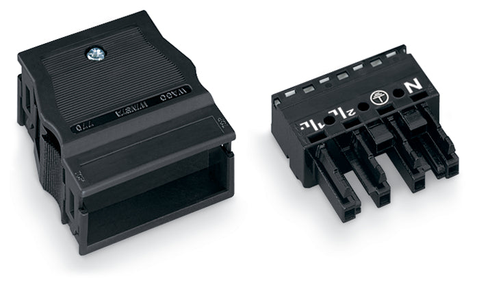 Wago Winsta Midi Connecteur Femelle 4 Pôles Avec Protection Contre La Traction - 770-104