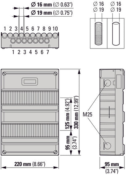 Eaton S55 Flex Tableau De Distribution 3 Phases 4 Groupes - 1966031