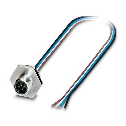 M12 4-Pin Front Mount Sensor Connector Cable 0.5M - 1408415