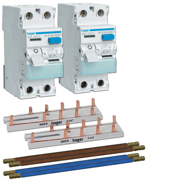 Hager VKS15S Ensemble D'Extension De Disjoncteur À Double RCD 40A - VKS15S