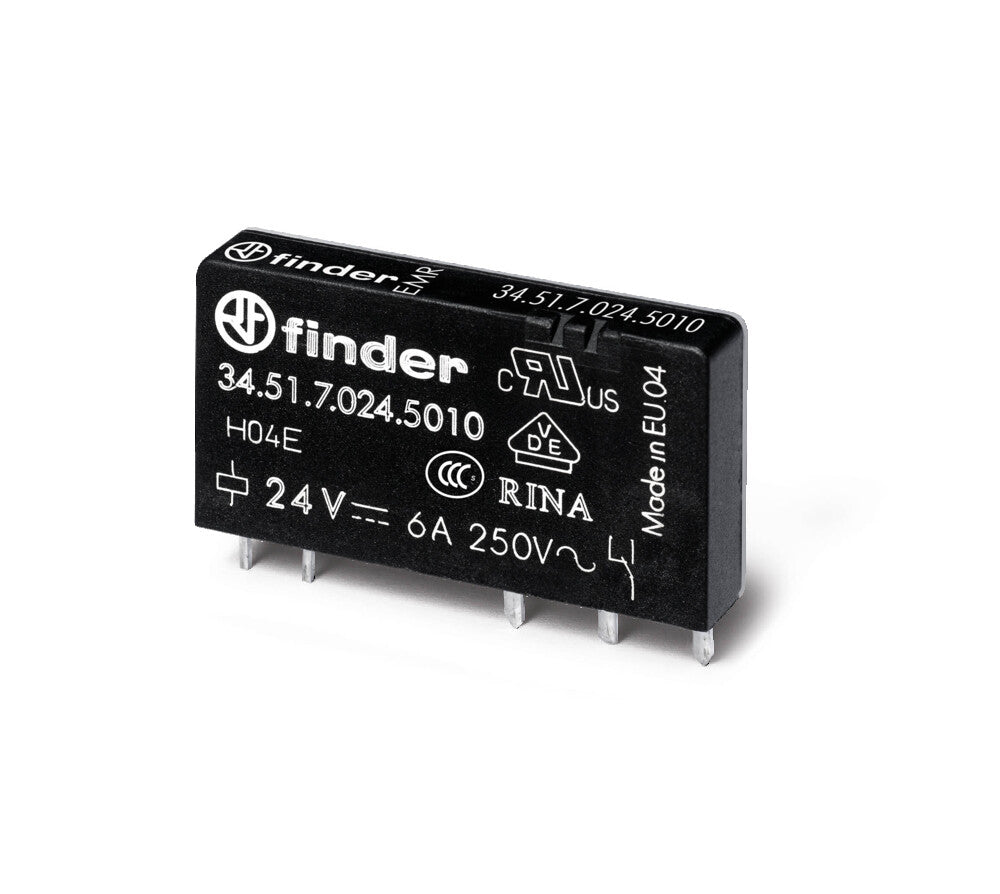 Finder Ultra Fin Relais PCB 6A 60VDC Contact Unique - 34.51.7.060.5010