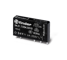 Finder Ultra Fin Relais PCB 6A 60VDC Contact Unique - 34.51.7.060.5010