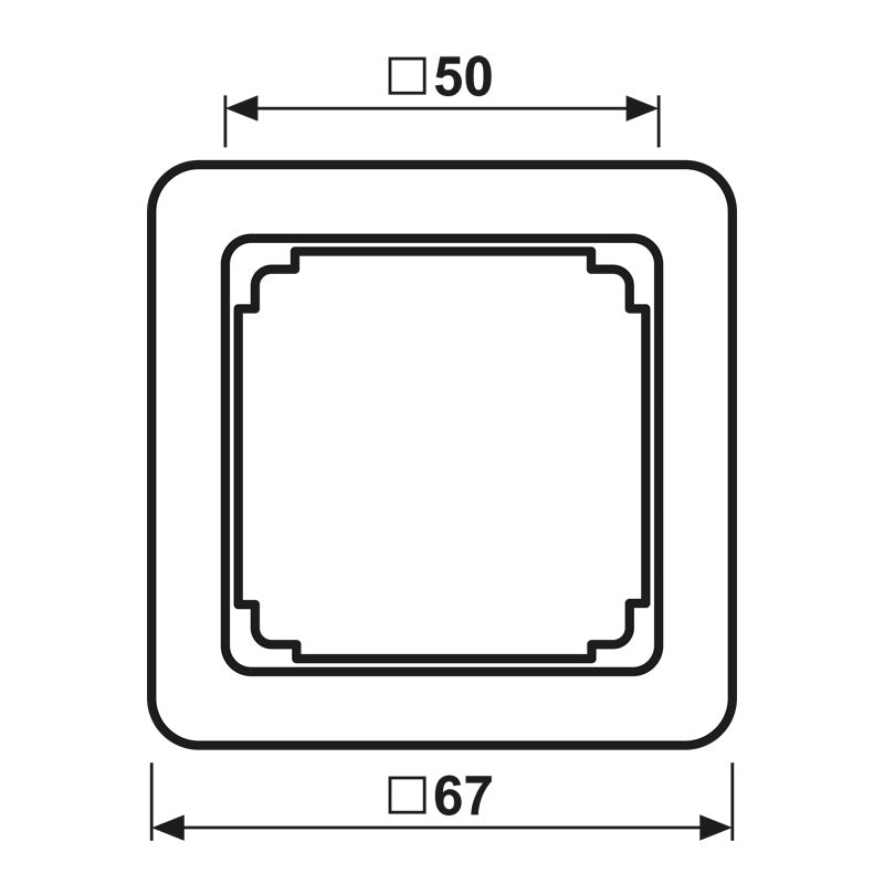 Jung CD500 Cadre Intermédiaire 50x50mm Blanc Alpin - CD590ZWW [2 Pièces]