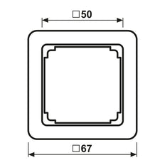 Jung CD500 Cadre Intermédiaire 50x50mm Blanc Alpin - CD590ZWW [2 Pièces]