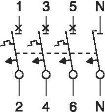 Eaton 80A 3P+N Circuit Breaker C-Characteristic 25kA - 211803