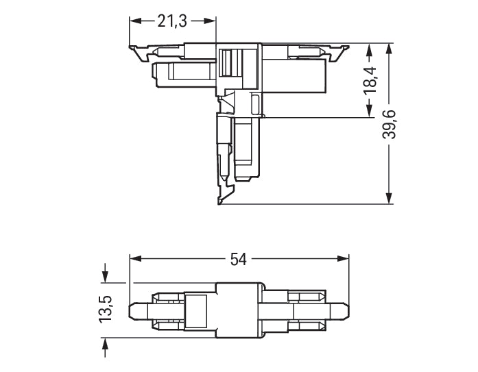Connecteur De Distribution Wago T 2 Pôles Bleu - 890-1620