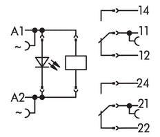 WAGO 230V AC Module De Relais À Double Changement - 788-516