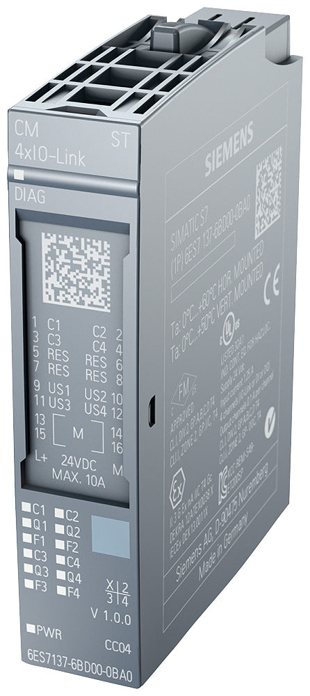 Siemens Et 200Sp Cm 4X Io-Link St Module De Communication - 6Es71376Bd000Ba0