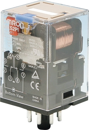 Relais Omron MK-S DPDT 24VDC 10A Avec Indicateur LED - MKSN8498F