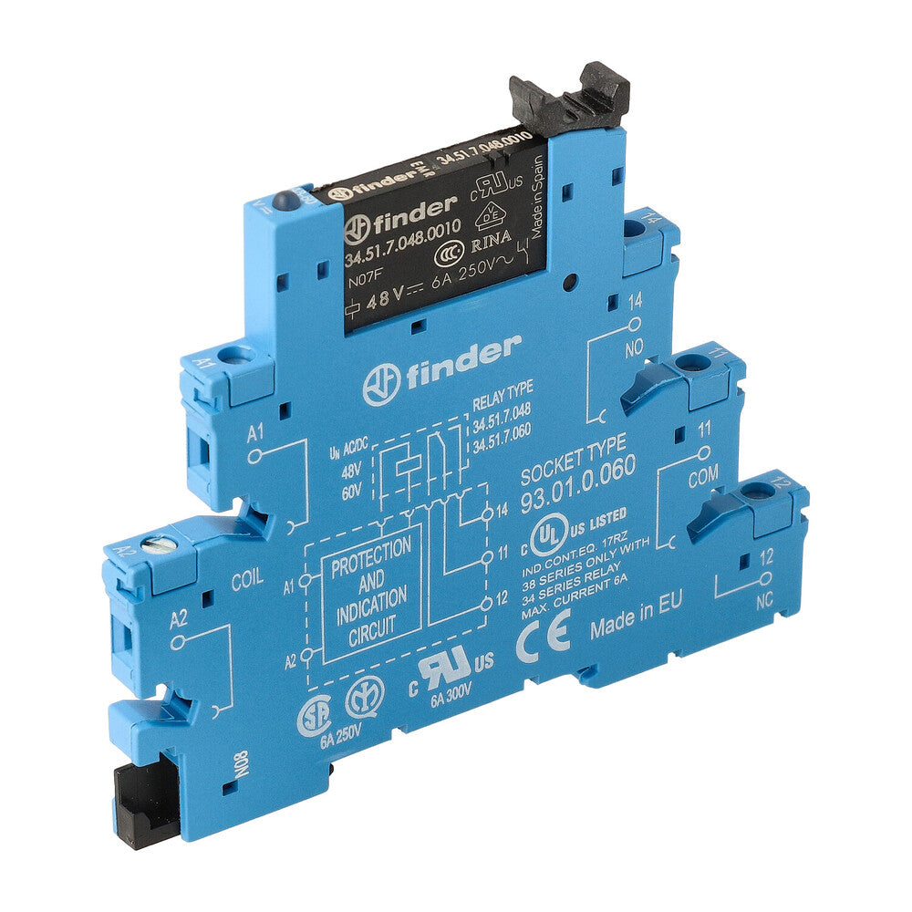 Finder 38.51 Module De Relais D'Interface 6A 48V CA/CC - 38.51.0.048.0060