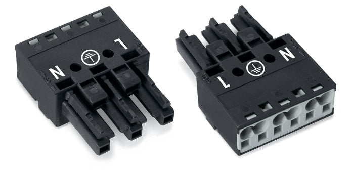 WAGO 770-203 WINSTA MIDI connecteur femelle 3 pôles noir - 770-203 [2 pièces]