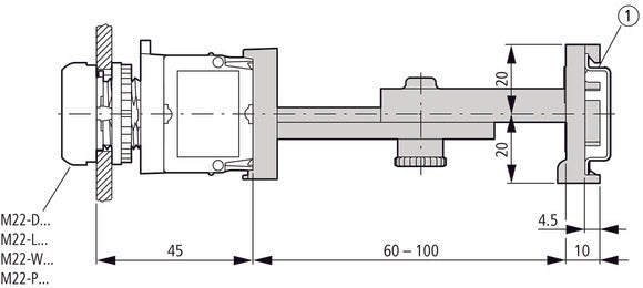 Eaton M22-Ta Adaptateur De Fixation Télescopique - 226161