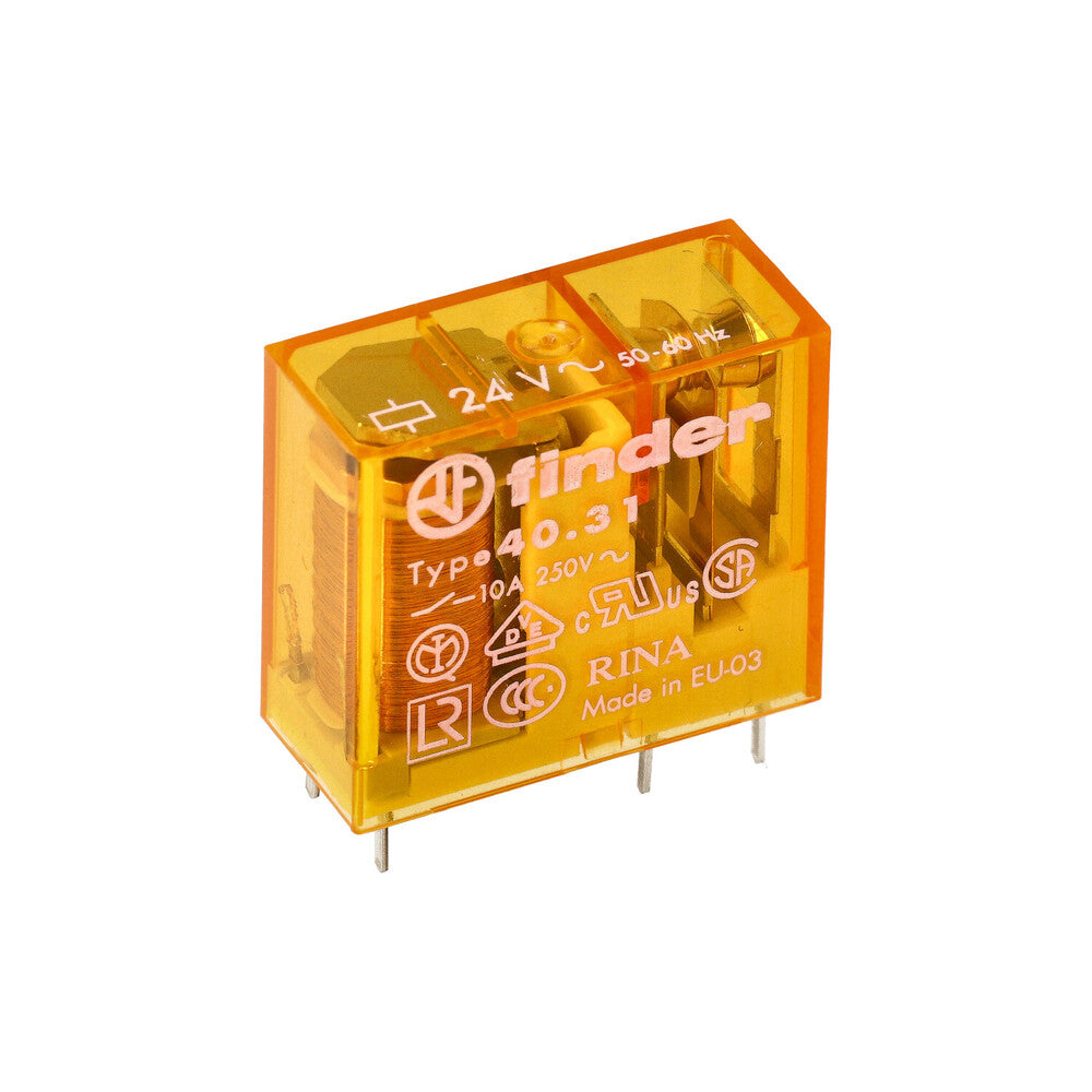 Finder 40.31 Relais PCB 10A 24VAC Monopolaire - 40.31.8.024.0000