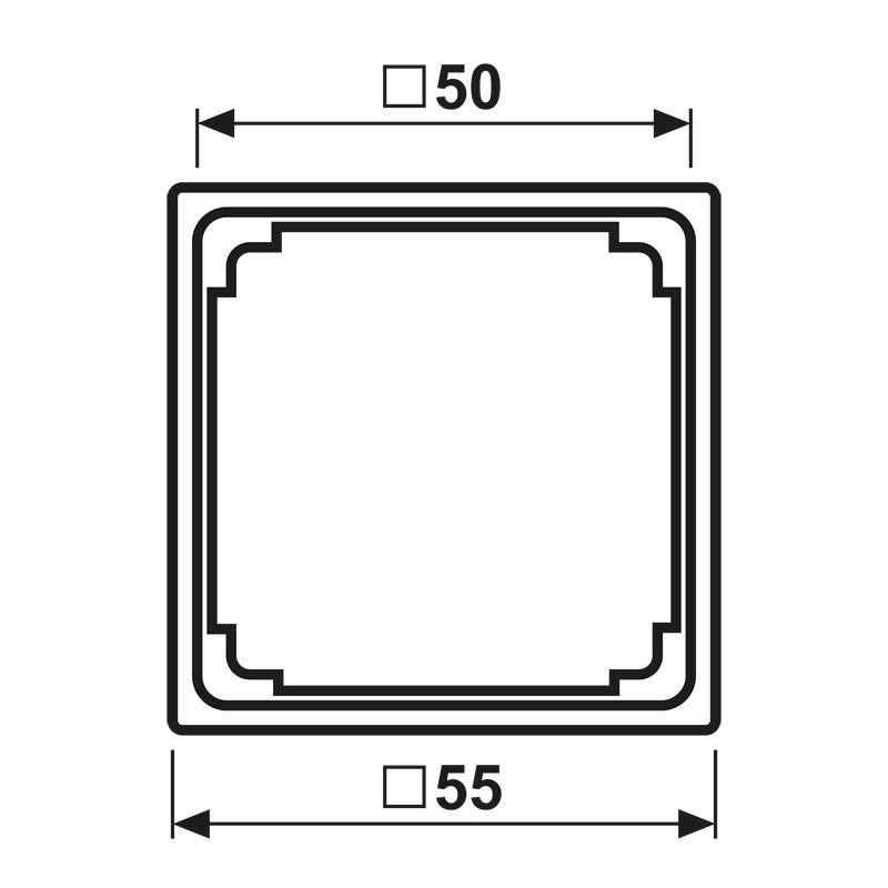 Jung A590ZWW 50x50mm Blanc Alpin Fixation - A590ZWW [2 Pièces]