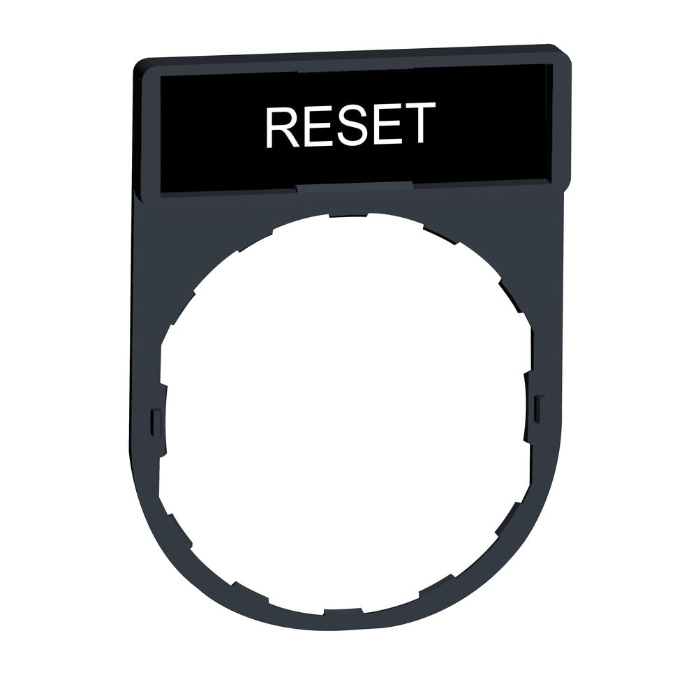Plaque De Légende De Réinitialisation Harmony XB4 XB5 30x40mm - ZBY2322 [10 Pièces]