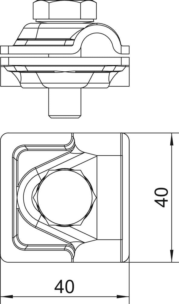 OBO Vario Connecteur Rapide 40x40mm Cuivre M10 - 5311527