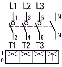 Eaton DMM 125A Interrupteur Déconnecteur 4 Pôles Avec Poignée Grise - 6096805