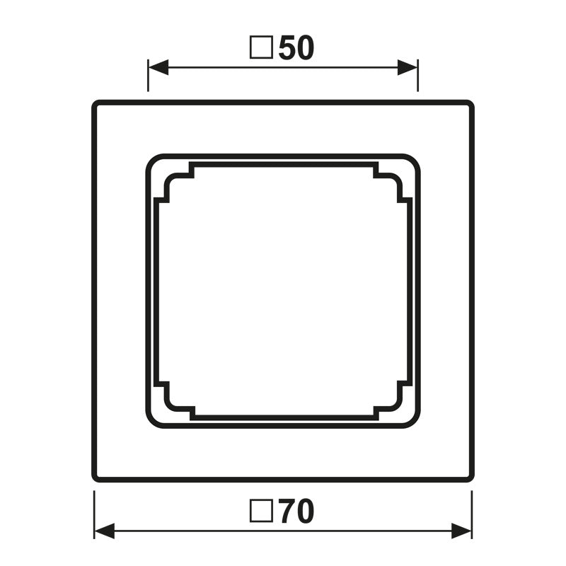 JUNG LS990 Intermediate Frame 50x50mm Alpine White - LS961ZWW [2 Pièces]