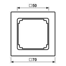 JUNG LS990 Intermediate Frame 50x50mm Alpine White - LS961ZWW [2 Pièces]