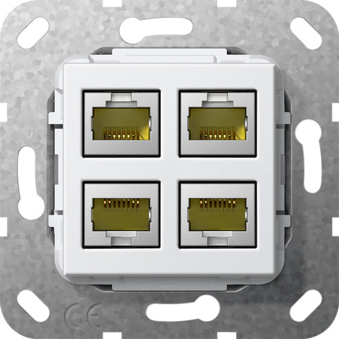 Gira 4-Port Cat 6A RJ45 Prise Modulaire Unité De Base 10GB - 569903