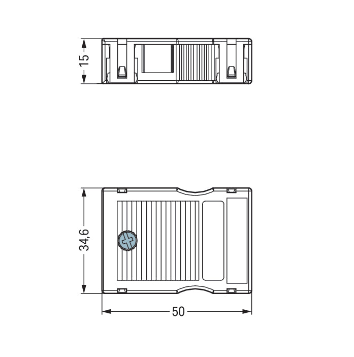 Wago 3-Pole Strain Relief Housing For Dual Cables Black - 770-503/023-000 [50 Pieces]