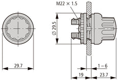 Rmq-Titan Interrupteur Sélecteur À 3 Positions Avec Tête Rotative - 226838