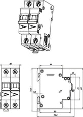 Eaton Faz-B25/2 Mcb Industriel 25A 2P B-Caractéristique - 278736