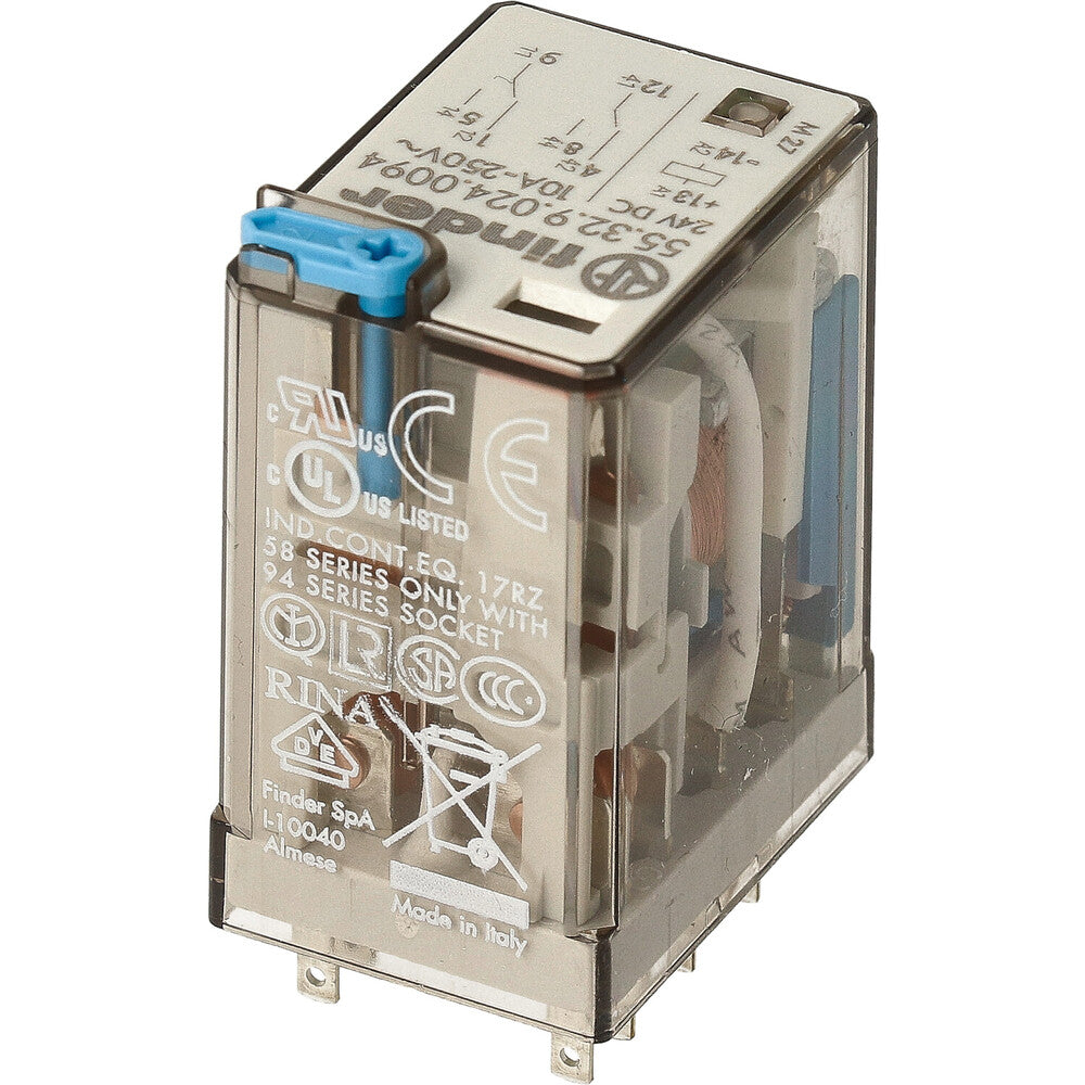 Relais Miniature Industriel 2CO 10A 24VDC Avec LED - 55.32.9.024.0094