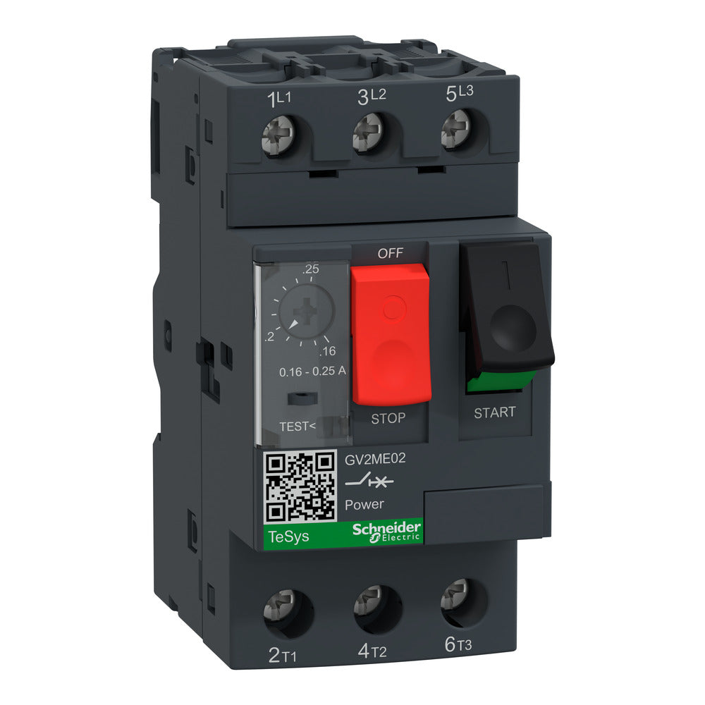 Schneider Electric GV2ME02 Disjoncteur De Circuit Pour Moteur 0.16-0.25A - GV2ME02