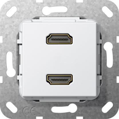 Gira Dual Hdmi Breakout Câble Élément De Base Blanc - 567203