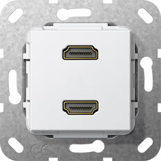 Gira Dual Hdmi Breakout Câble Élément De Base Blanc - 567203