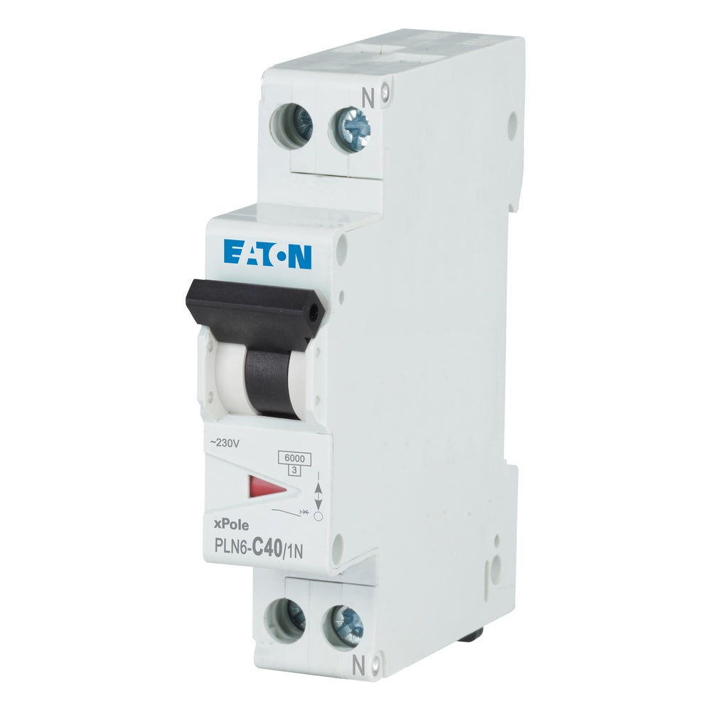 Eaton PLN6 40A Monopole Plus Neutre MCB C-Courbe - 263178