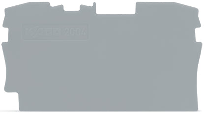 WAGO TopJob S Plaque De Fin Et De Séparation 1mm Grise - 2004-1291 [20 Pièces]