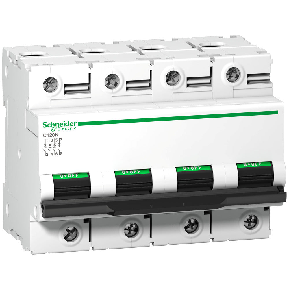 Schneider Electric C120N 4P 125A Disjoncteur 10kA - A9N18355