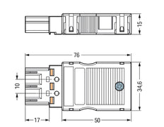 Wago 770-113 Connecteur Mâle 3 Pôles Avec Protection Contre La Traction - 770-113 [2 Pièces]