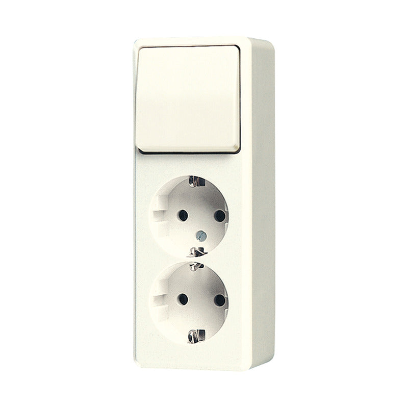 Jung Ap600 Combiné De Prise Double Blanc - 626A